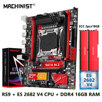 MACHINIST X99 Комплект материнской платы LGA 2011-3 Комплект Xeon E5 2682 V4 CPU Процессор DDR4 RAM 2*8 ГБ памяти NVM SATA M.2 USB3.0 M-ATX RS9