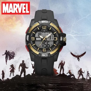 Marvel Для Мужских часов Avengers, мужские наручные часы G Shock с двойным дисплеем, 100-метровые водонепроницаемые Спортивные военные часы для мальчиков, Новые Relogio Masculino
