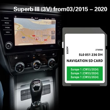 MIB2 2024 Для Superb III (3V) from03 /2015 - 2020 Обложка навигационной карты Германия Польша ЕС SD-карта
