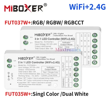 Miboxer WiFi + 2.4G FUT035W + 2в1 FUT037W + 3в1 Tuya APP Smart Controller для Одноцветного Двойного белого RGB RGBCCT LED Stirp DC12-24V
