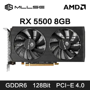 MLLSE Видеокарта AMD RX 5500 8GB GDDR6 128Bit PCI Express 4.0 × 8 8Pin Radeon GPU Rx 5500 8g Игровая видеокарта Placa De Video