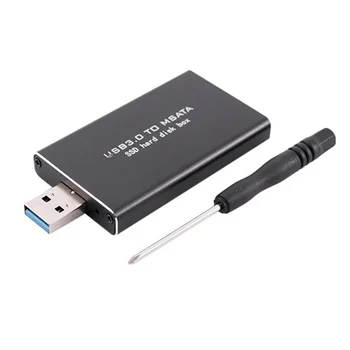MSATA-USB Корпус твердотельного накопителя USB 3.0 -MSATA Корпус USB3.0 - MSATA Адаптер для жесткого диска M2 SSD Внешний жесткий диск Коробка Жесткий диск Чехол