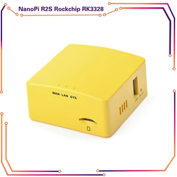NanoPi R2S Rockchip RK3328 Мини-Маршрутизатор с Охлаждающим Вентилятором С Двойным Гигабитным Портом 1GB SBC OpenWRT System NPI1
