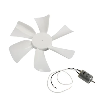 P9JC 6-дюймовый Сменный Белый Вентиляционный вентилятор RVs с вентиляционным двигателем RVs с D-образным валом 12 В, подходит для замены ванной комнаты RVs