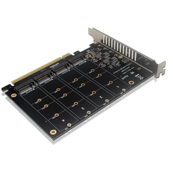 PCIE К NVME с 4 отсеками M.2 M Ключ Типа SSD к карте расширения PCIE16X Карта адаптера