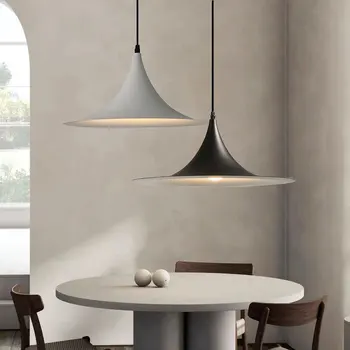 SANDYHA Минималистичное подвесное освещение в виде рога летающей тарелки Современная светодиодная лампа Nordic Cafe для спальни, столовой, домашнего декора, люстры