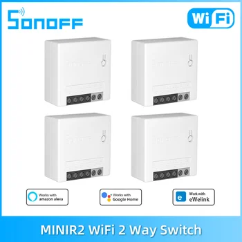 SONOFF MINIR2 Wifi Mini Smart DIY Переключатели MINI R2 Switch Поддерживают 2-Полосное управление eWeLink APP Control Работает с Alexa Google Home