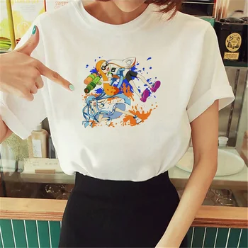 Splatoon футболка женская аниме футболки японская одежда с героями комиксов для девочек