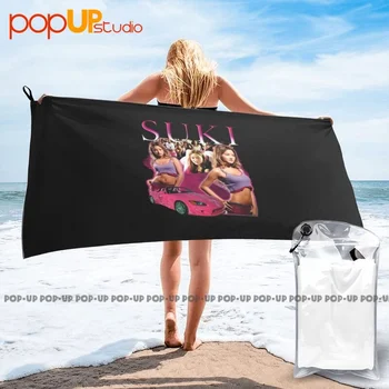Suki Graphic Форсаж P-457 Быстросохнущее полотенце Surf из гладкой микрофибры для ванной комнаты
