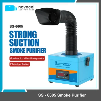 SUNSHINE SS-6605 Smoke Сверхсильная мощность всасывания Высокочастотное мгновенное всасывание дыма и пыли для ремонта телефонов
