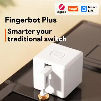 Tuya Zigbee Fingerbot Plus Smart Fingerbot Переключатель Кнопки Толкатель Умный Таймер Жизни Голосовое Управление Работает с Alexa Google Assistant
