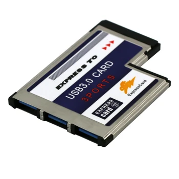 USB 3.0 Express Card 3-портовая карта расширения 34/54 мм адаптер Конвертер USB3.0 в Expresscard Express Card для ноутбука