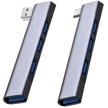 USB 3.0 Концентратор USB Hub Dock Type C 3.1 4 Портовый Мультиразветвитель Адаптер OTG Для Xiaomi Huawei Lenovo Macbook Pro Порты USB 3.0 2.0