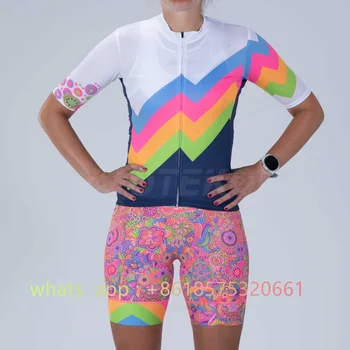 Zootekoi/ Новый женский костюм из джерси для велоспорта с коротким рукавом для триатлона, летние дышащие шорты-нагрудники, костюмы Roupa Maillot Ciclismo