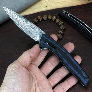ZT0707 Zero tolerance Складной нож с ручкой G10 Сталь VG10 Дамасское лезвие Походный карманный нож для кемпинга на открытом воздухе
