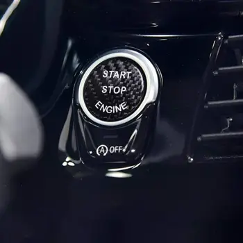 Автомобильная Спортивная Крышка Кнопки Запуска и Остановки Двигателя Из Углеродного Волокна Для BMW 1 2 3 4 5 6 7 X1 X3 X4 X5 X6 F30 F10 F01 F32 F15 F25 G30 G11