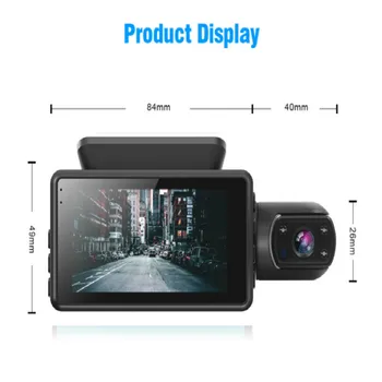 Автомобильный видеорегистратор с разрешением FHD, новая видеорегистраторная камера с двойной записью, мини-видеомагнитофон, видеорегистратор ночного видения 1080P, мониторинг парковки, G-сенсор