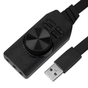 Адаптер Звуковой Карты USB 7,1-канальный Аудиоинтерфейс 3,5 Мм Звуковая Карта Звуковая Карта USB