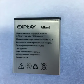 Аккумулятор для мобильного телефона YCOOLY для Explay Atlant, аккумулятор большой емкости 2100 мАч, длительное время ожидания, Мобильные аксессуары