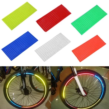 Аксессуары для велосипедов Наклейка на колесо MTB велосипеда, Отражающая наклейка, Флуоресцентная наклейка на велосипед, Отражающая лента, Светоотражающая полоса