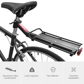 Багажник для велосипеда, Задняя велосипедная стойка, Быстросъемные Велосипедные багажные стойки из алюминиевого сплава с отражателем, подставка для велосипедной сумки, держатель