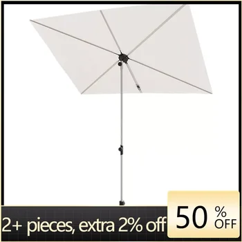 Бежевый Бесплатный большой зонт-зонт JENA 6x4 фута для балкона, пляжные зонты и основания для террас, воздушный тент-навес