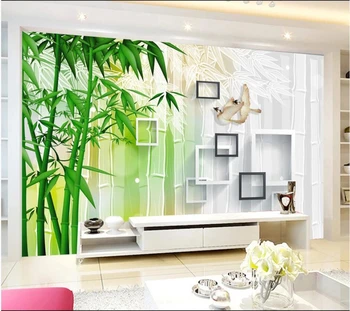бейбехан Пользовательские обои 3d фреска простая бамбуковая лесная птица 3D ТВ фон стены гостиная спальня ресторан 3d обои