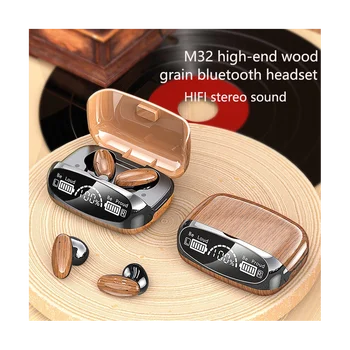 Беспроводные Bluetooth-наушники M35 Wood Grain TWS, сенсорные наушники-вкладыши, спортивные наушники Bluetooth 5.2