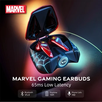 Беспроводные Игровые Наушники Disney Marvel Spiderman Ironman С низкой Задержкой 45 мс Геймерские Наушники TWS Bluetooth eSports Headphones