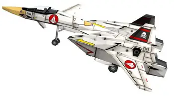 Бумажная модель самолета Super Space-time Fortress VF4
