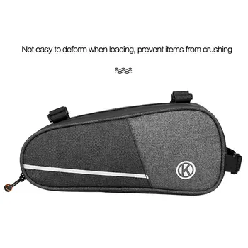 Водонепроницаемые велосипедные Корзины, аксессуары для велосипедных сумок, нейлоновая светоотражающая рамка с треугольным эффектом, сумка для передней трубки, сумки для телефонов