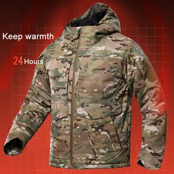 Военные куртки с подогревом M65 для мужчин Зимний костюм для рыбалки Водонепроницаемые парки для альпинизма Теплая тактическая куртка Термоодежда