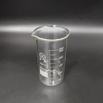 Высокий стакан HUAOU со шкалой, 50 мл, 100 мл, 250 мл, 500 мл, 1000 мл, боросиликатное стекло