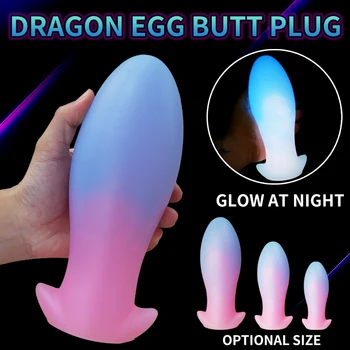 Высококачественная мягкая силиконовая анальная пробка-яйцо для мужчин и женщин, анальный расширитель, огромная секс-игрушка на заднем дворе, анальный и вагинальный массажер.