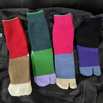 Высококачественные зимние теплые и нежные женские носки с раздельным носком, мягкие и удобные, 200 игл, пушистые, двупалые, японские толстые Tabi Sox
