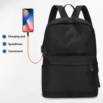 Высококачественный водонепроницаемый мужской рюкзак для ноутбука Роскошный брендовый дизайнерский черный рюкзак для бизнеса Городской Мужской рюкзак USB зарядка