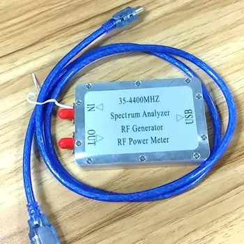 Генератор сигналов 35-4400 МГц Простой Анализатор спектра развертки частоты измеритель мощности источника сигнала USB-кабель