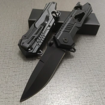 Дамасские ножи Складной Стальной карманный нож для выживания Тактический нож 440C Лезвие 58HRC Открытый бой Кемпинг Охотничьи ножи