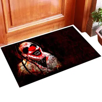 Дверной коврик на Хэллоуин, напольный коврик с рисунком клоуна, нескользящий ковер для гостиной, патио, входной двери, гаражного холла и задней двери