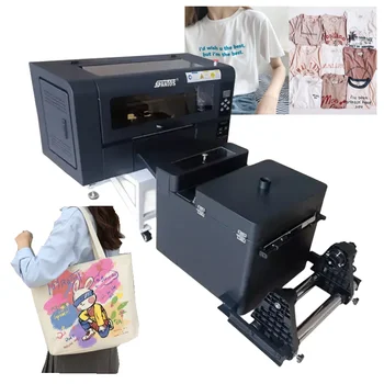 Двойной принтер XP600 A3 DTF, 30-32-сантиметровый пленочный принтер с прямой передачей, машина для встряхивания порошка dtf для футболки