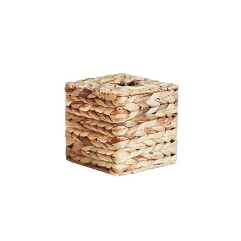 Держатель коробки для салфеток -Квадратная крышка коробки для салфеток-Декоративный тканый держатель для салфеток для лица в стиле бохо на стол и в ванную комнату