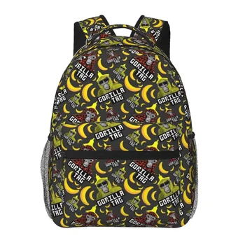 Детский рюкзак с биркой Гориллы для мальчиков, школьный рюкзак, сумка через плечо, Молодежный мужской Аниме-рюкзак для путешествий, рюкзак для ноутбука, сумка для хранения