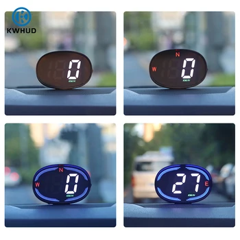 Дисплей H2 HUD, автомобильный цифровой GPS-спидометр, универсальный для всех автомобилей, пикапов с USB-портом, компаса, измерителя скорости