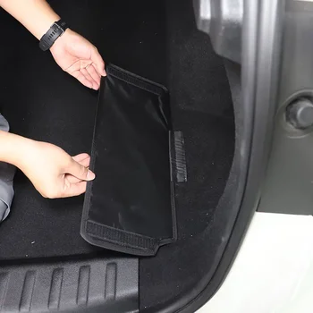 Для BMW X1 iX1 U11 2023-2024 Черная сумка для хранения в багажнике автомобиля из ткани Оксфорд, отдельная панель, автомобильные аксессуары
