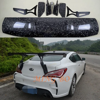 Для Hyundai Genesis Coupe Задний спойлер из углеродного волокна, крыло багажника, FRP, кованый карбон