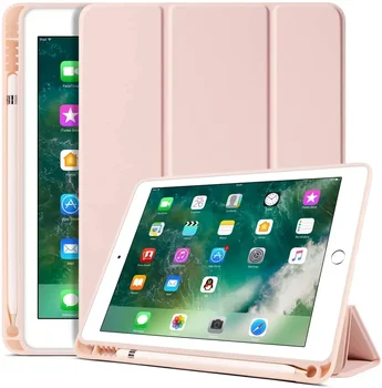 Для iPad Air 2 Air 4 iPad Air 5 10.9 3 Чехол-будильник Для Ipad 10.2 Pro 10.5 9.7 Mini 5 4 с Держателем Карандаша Силиконовый Чехол Funda Cover