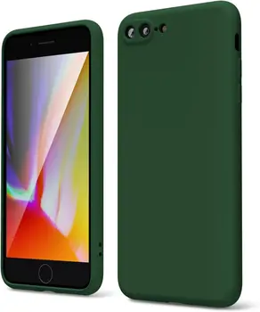 Для iPhone 7 8 Plus, чехол из жидкого силикона, тонкий Тонкий мягкий резиновый гель, гладкая крышка, прочный эстетичный дизайн, защитный и противоударный