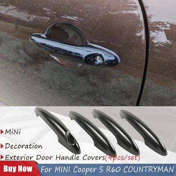 Для MINI Cooper S JCW R60 COUNTRYMAN 2011-2016 Глянцевая Черная дверная ручка, защитный чехол, аксессуары для стайлинга автомобилей, 4 шт