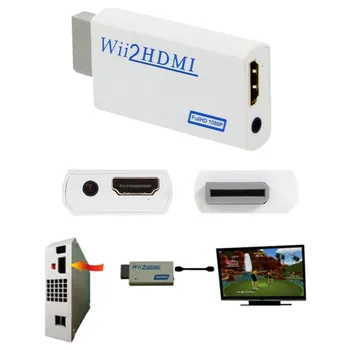Для Wii В HDMI-совместимый Адаптер Конвертер Поддерживает Full HD 720P 1080P 3,5 мм Аудио Wii 2HDMI-совместимый Адаптер Для HDTV