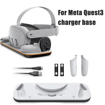 Для зарядного устройства для шлема виртуальной реальности Meta Quest3 Ручка для зарядки контактного сиденья со светодиодной подсветкой Зарядная база
